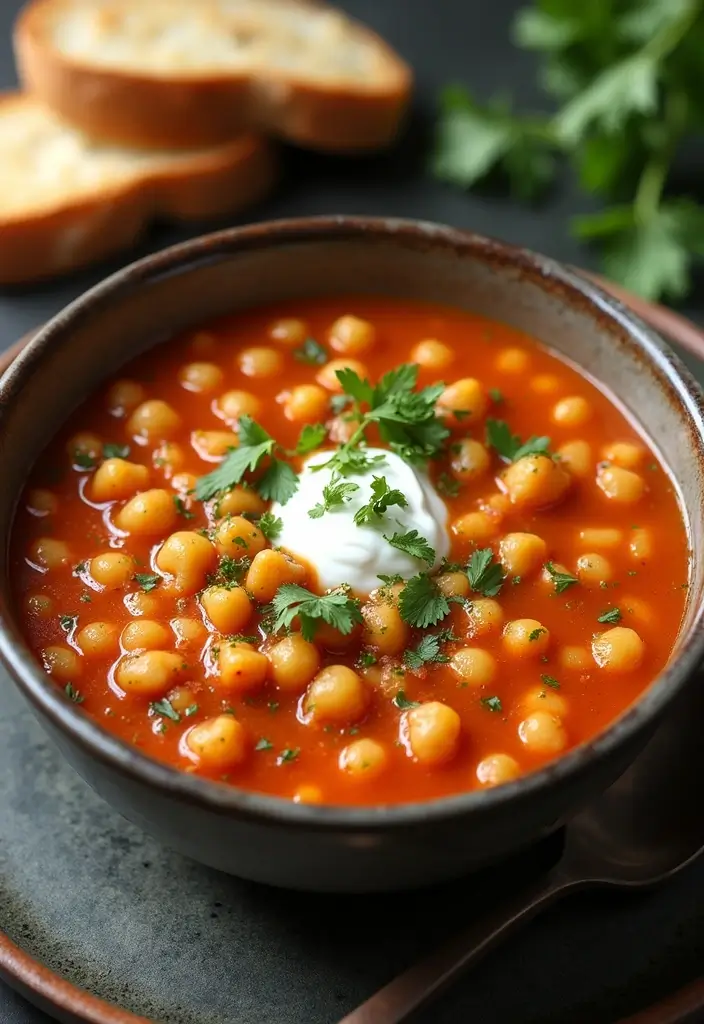 29 Italian Bean Soup Recipes Packed with Protein - 7. Italian Chickpea Soup