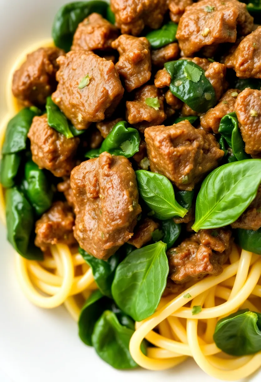 29 Italian Recipes with Beef Full of Flavor 14 29 Italian Recipes with Beef Full of Flavor - 14. Beef and Spinach Pasta