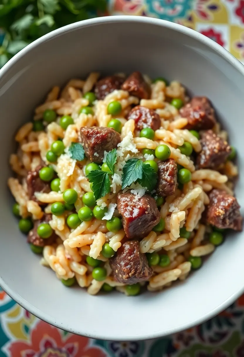 29 Italian Recipes with Beef Full of Flavor 21 29 Italian Recipes with Beef Full of Flavor - 21. Beef and Pea Risotto