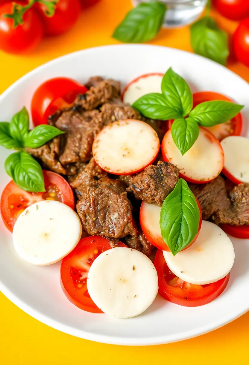 29 Italian Recipes with Beef Full of Flavor 28 29 Italian Recipes with Beef Full of Flavor - 28. Beef Caprese Salad