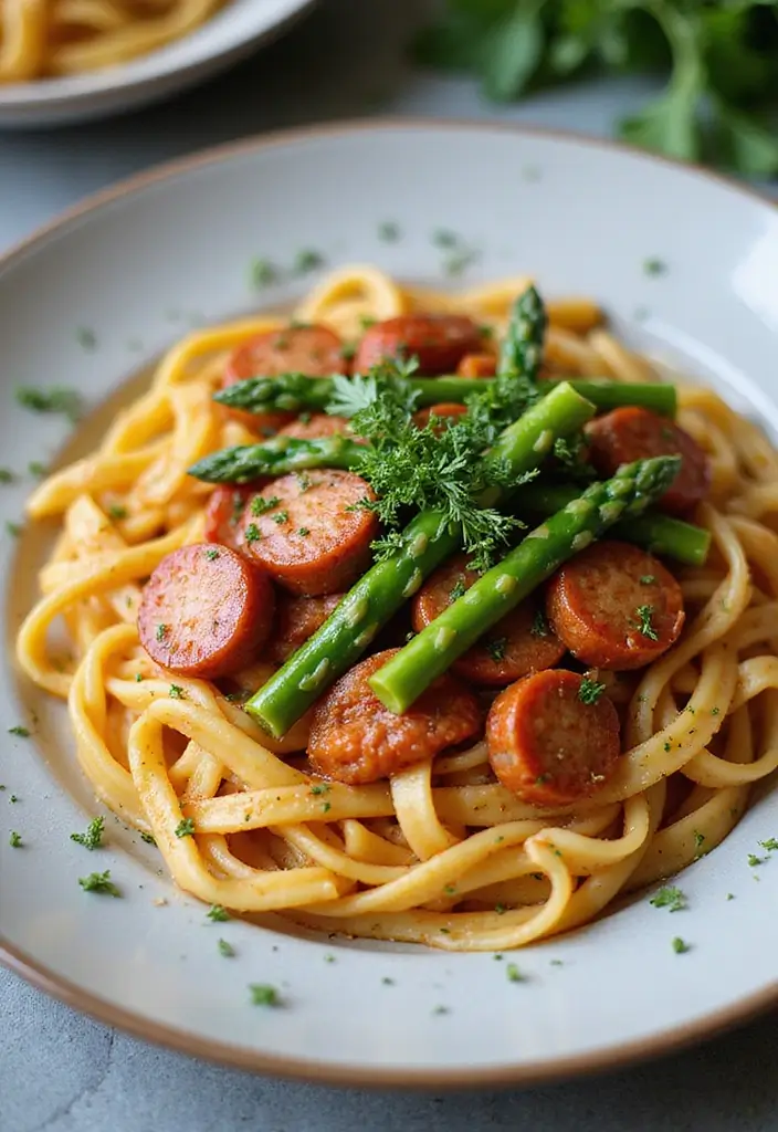 29 Spicy Italian Sausage Pasta Recipes Packed with Flavor - 14. Spicy Italian Sausage and Asparagus Pasta