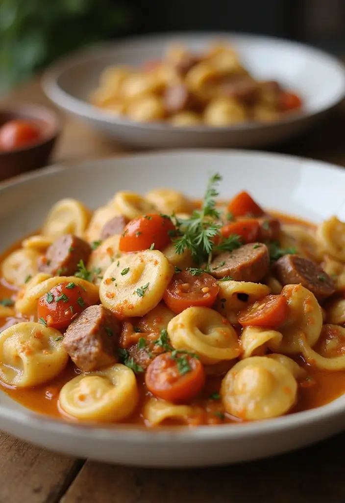 29 Spicy Italian Sausage Pasta Recipes Packed with Flavor - 20. Spicy Sausage and Cheese Tortellini
