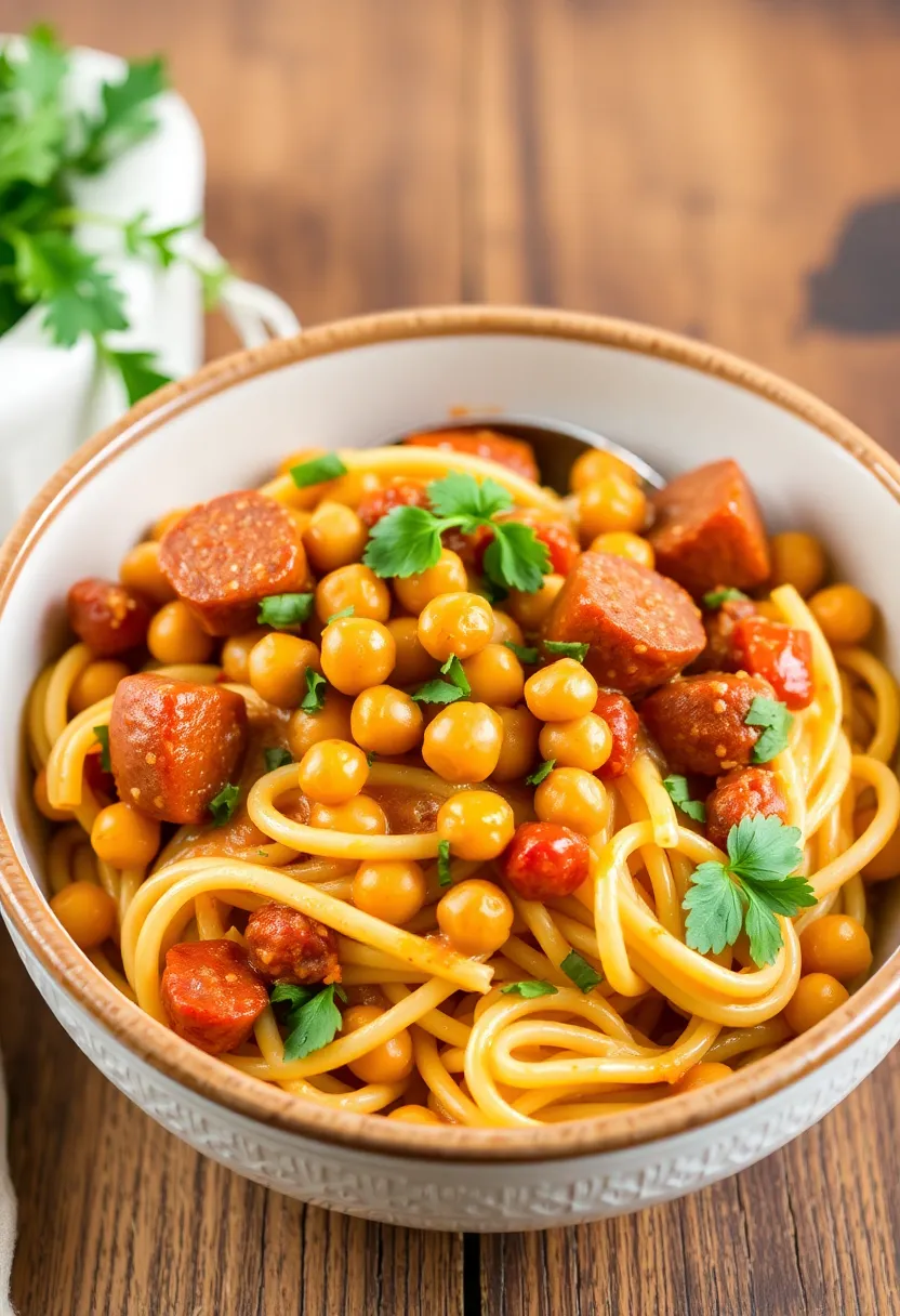 29 Spicy Italian Sausage Pasta Recipes Packed with Flavor - 21. Spicy Italian Sausage and Chickpea Pasta
