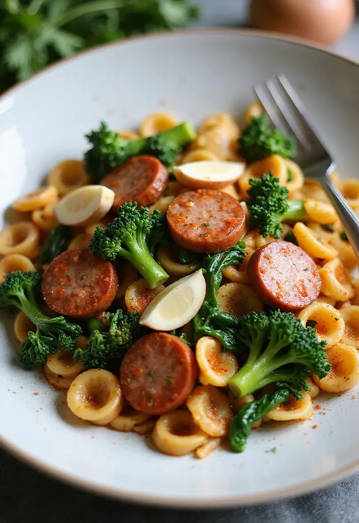 29 Spicy Italian Sausage Pasta Recipes Packed with Flavor - 3. Spicy Sausage and Broccoli Rabe Orecchiette