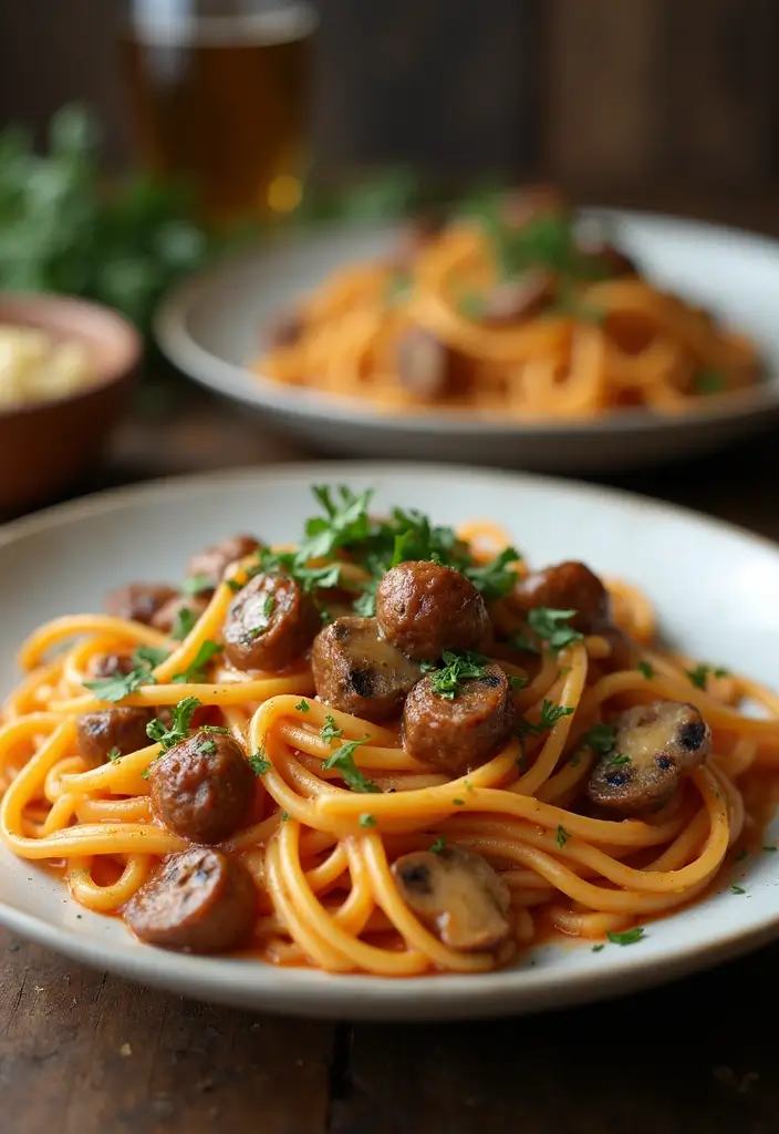 29 Spicy Italian Sausage Pasta Recipes Packed with Flavor - 7. Spicy Sausage and Mushroom Pasta