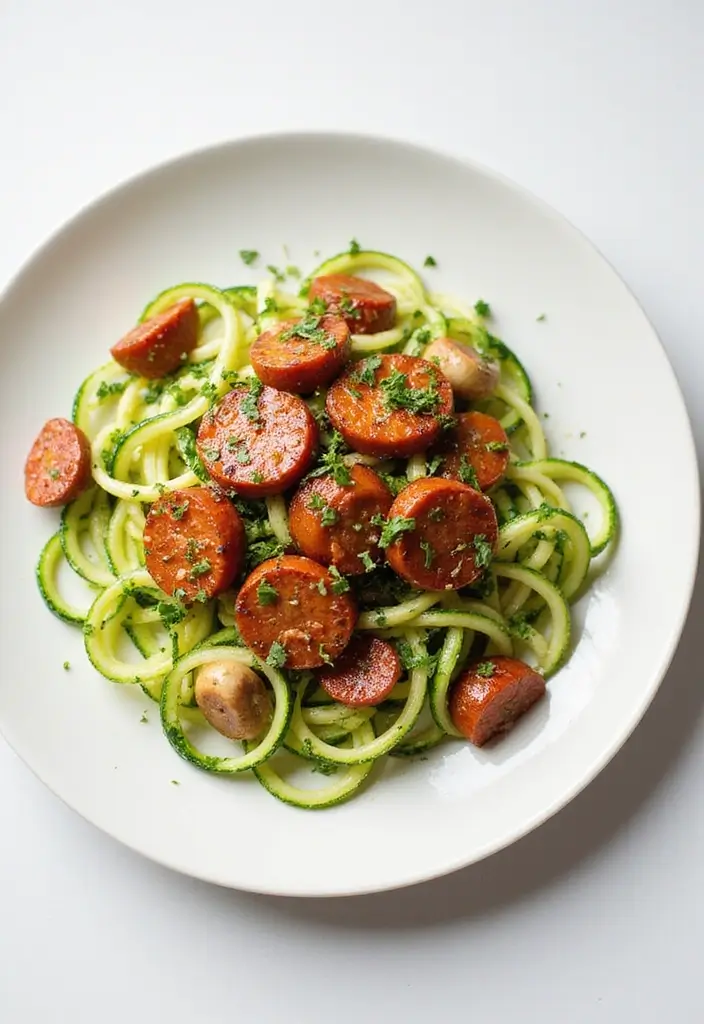 29 Spicy Italian Sausage Pasta Recipes Packed with Flavor - 8. Zucchini Noodles with Spicy Italian Sausage