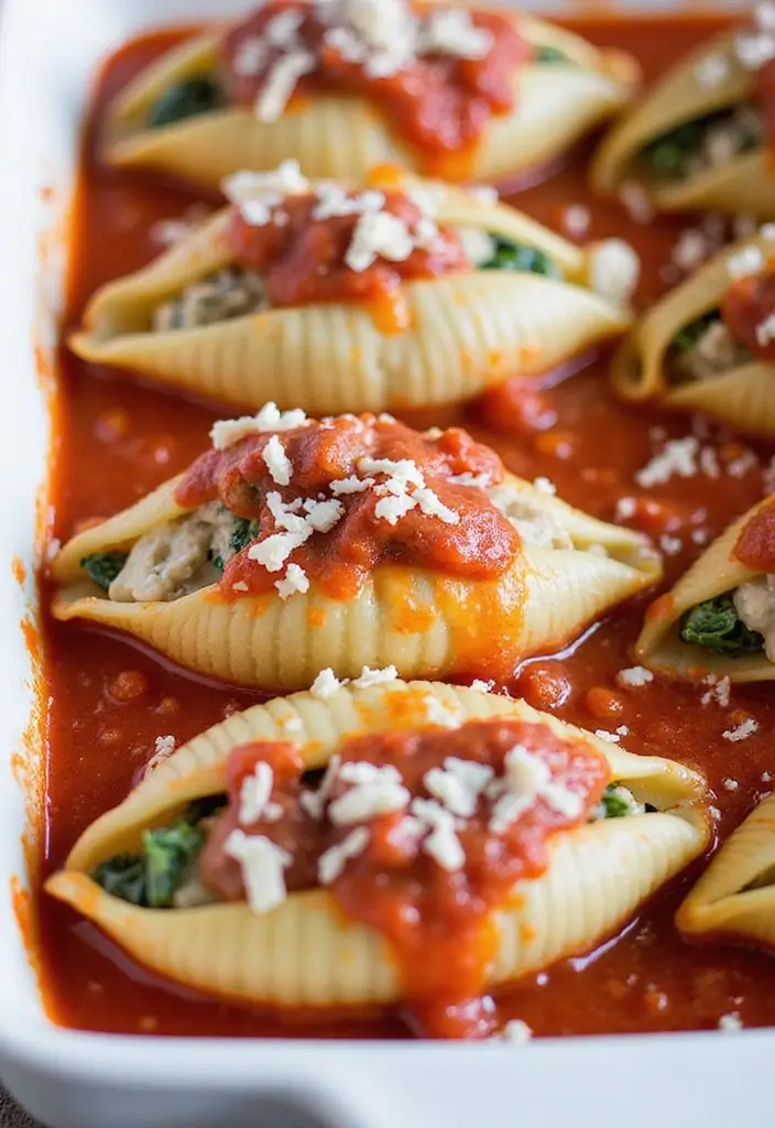 29 Sweet Italian Sausage Recipes You’ll Want to Save - 17. Sweet Italian Sausage and Spinach Stuffed Shells
