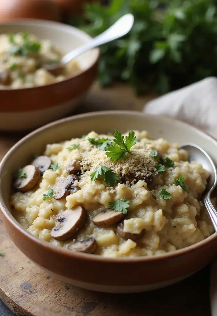 30 Dairy Free Italian Recipes That Still Taste Amazing - 1. Vegan Mushroom Risotto
