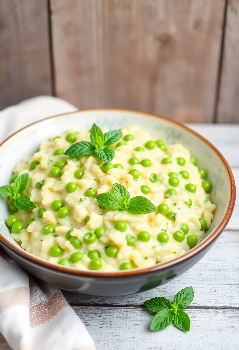 30 Dairy Free Italian Recipes That Still Taste Amazing - 19. Vegan Risotto with Peas and Mint