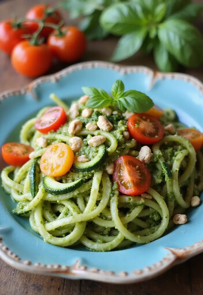 30 Dairy Free Italian Recipes That Still Taste Amazing - 3. Zucchini Noodles with Pesto