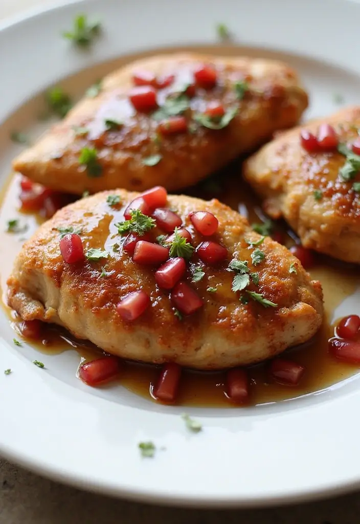 30 Italian Chicken Cutlet Recipes Crispy and Juicy - 28. Chicken Cutlets with Pomegranate Molasses