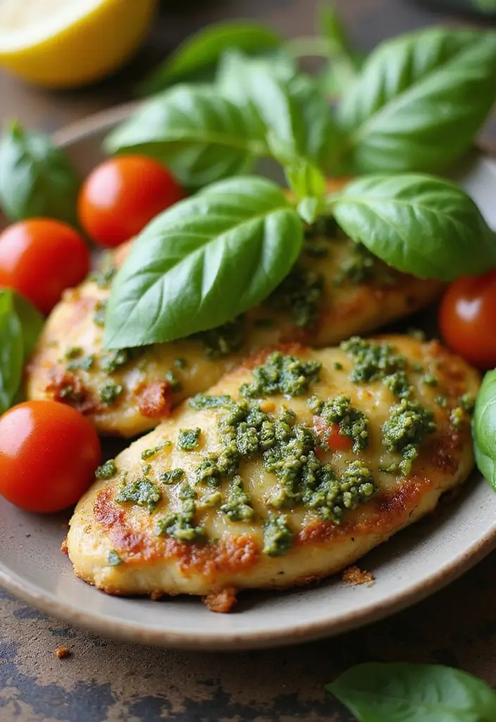 30 Italian Chicken Cutlet Recipes Crispy and Juicy - 7. Italian Herb Pesto Chicken Cutlets