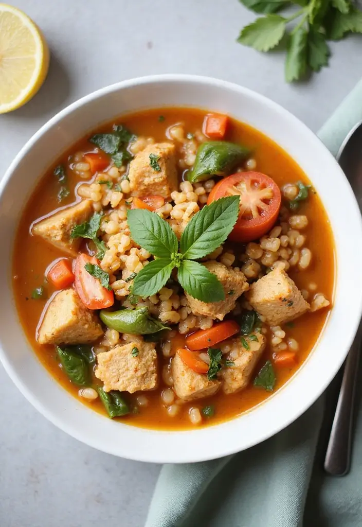 30 Italian Chicken Soup Recipes Warm and Comforting 16. Italian Chicken Soup with Cauliflower Rice