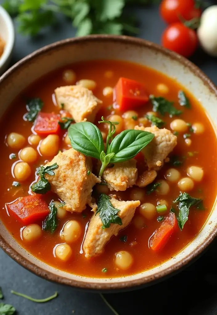 30 Italian Chicken Soup Recipes Warm and Comforting 18. Italian Chicken Soup with Chickpeas