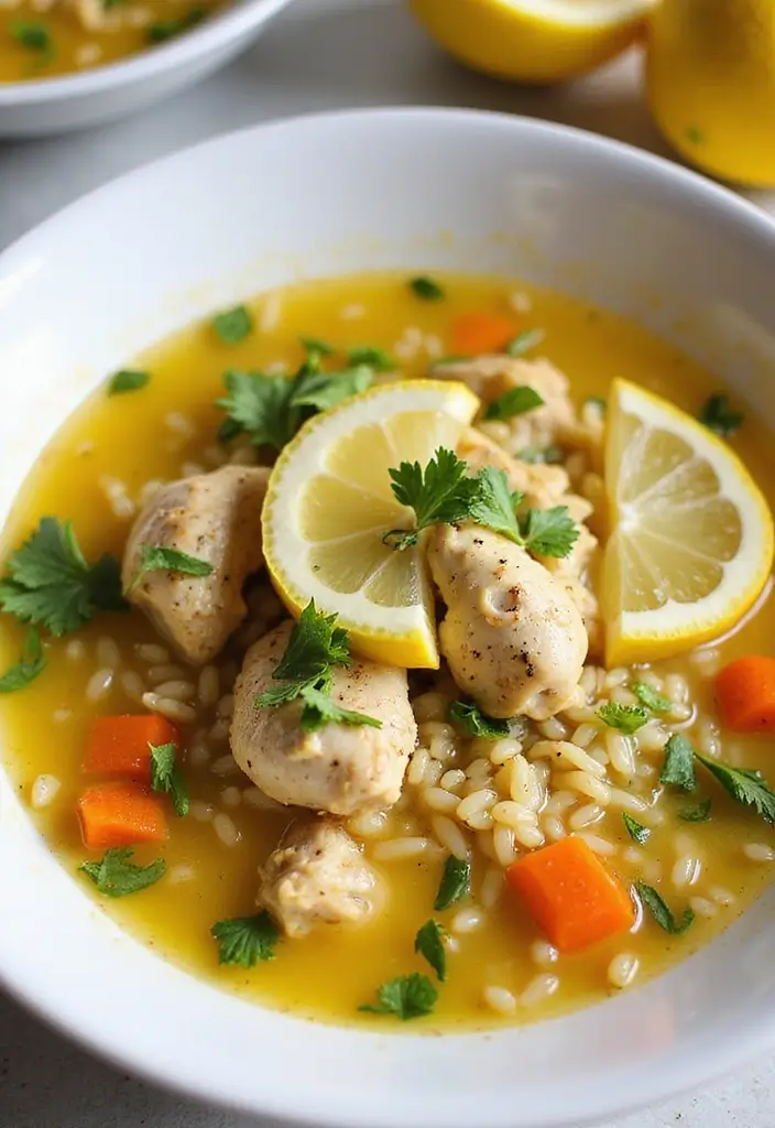30 Italian Chicken Soup Recipes Warm and Comforting 2. Lemon Chicken Soup with Orzo