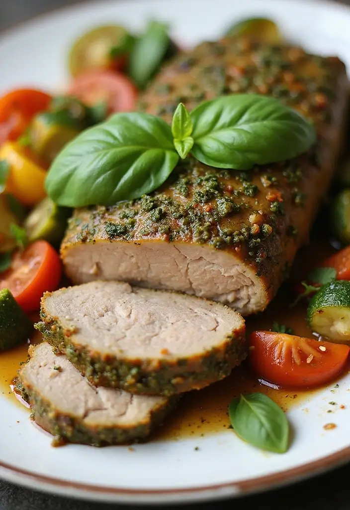 30 Juicy and Flavorful Italian Pork Loin Recipes for Special Occasions 17 30 Juicy and Flavorful Italian Pork Loin Recipes for Special Occasions - 17. Italian Pesto Pork Loin
