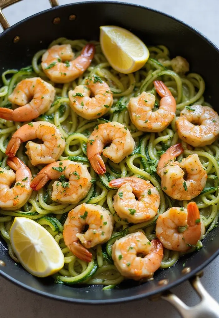 30+ Low Carb Italian Recipes Healthy and Delicious 6 30+ Low Carb Italian Recipes Healthy and Delicious - 6. Garlic Butter Shrimp with Zoodles