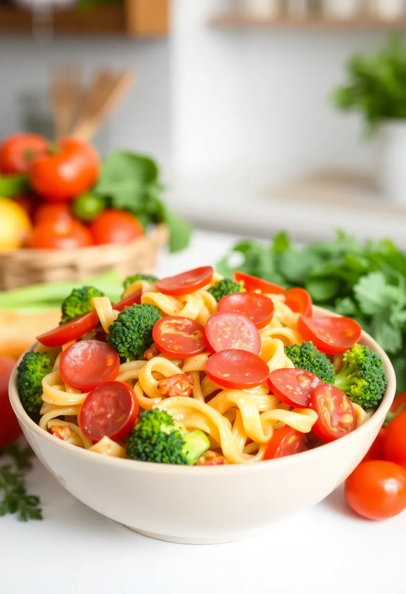 30+ Pasta Salad Recipes with Italian Dressing and Pepperoni Perfect for Parties 21 30+ Pasta Salad Recipes with Italian Dressing and Pepperoni Perfect for Parties - 21. Pepperoni Pasta Salad with Broccoli