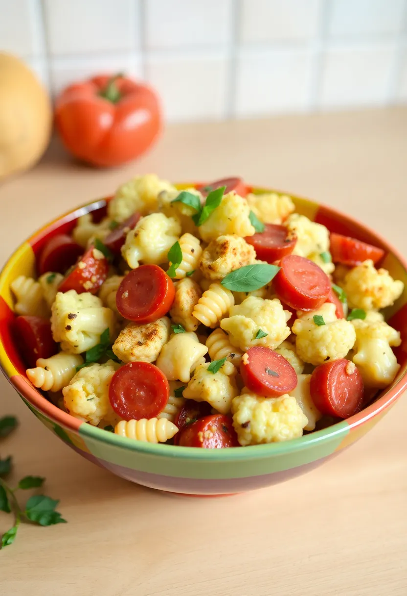 30+ Pasta Salad Recipes with Italian Dressing and Pepperoni Perfect for Parties 22 30+ Pasta Salad Recipes with Italian Dressing and Pepperoni Perfect for Parties - 22. Pasta Salad with Pepperoni and Cauliflower