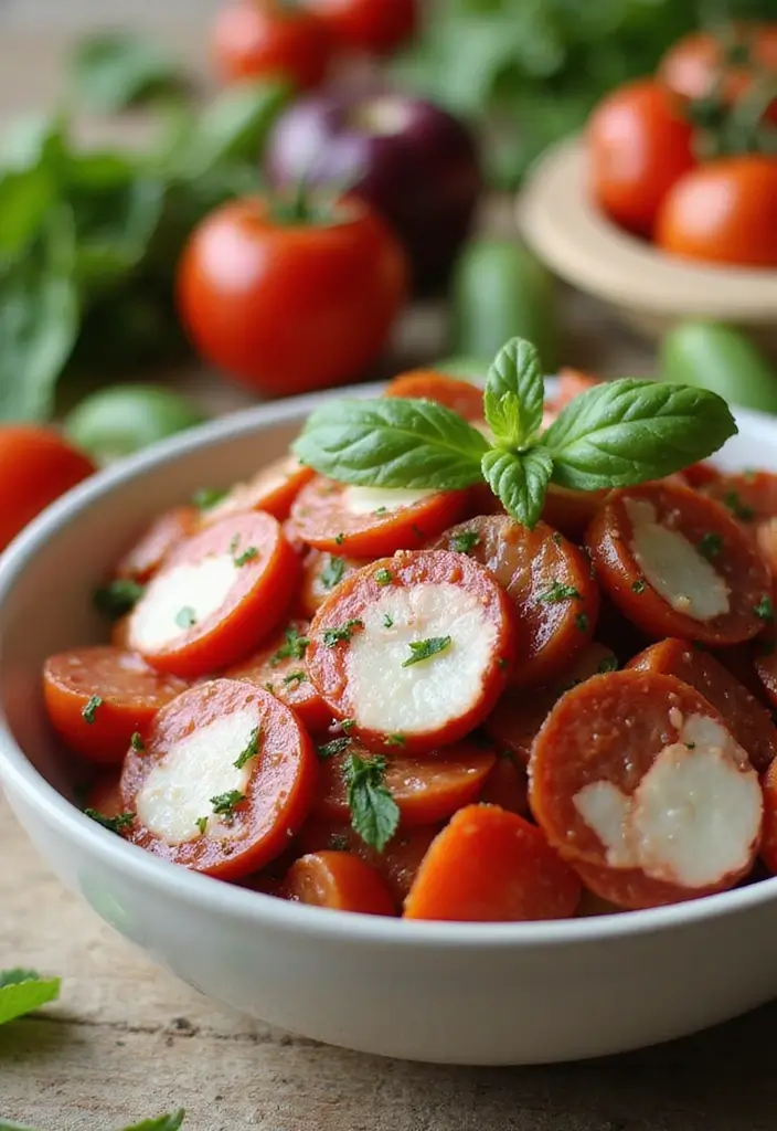 30+ Pasta Salad Recipes with Italian Dressing and Pepperoni Perfect for Parties 30 30+ Pasta Salad Recipes with Italian Dressing and Pepperoni Perfect for Parties - 30. Pepperoni and Radish Salad