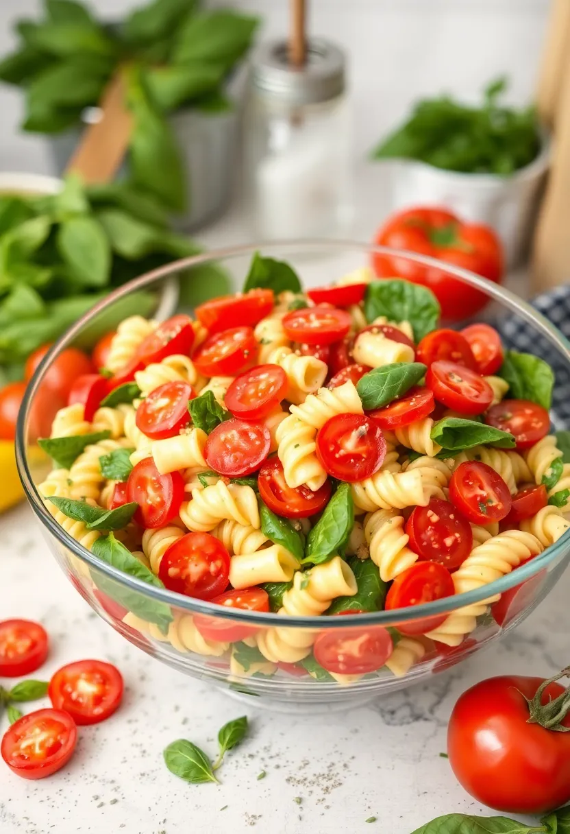 30+ Pasta Salad Recipes with Italian Dressing and Pepperoni Perfect for Parties 6 30+ Pasta Salad Recipes with Italian Dressing and Pepperoni Perfect for Parties - 6. Pepperoni and Spinach Pasta Salad