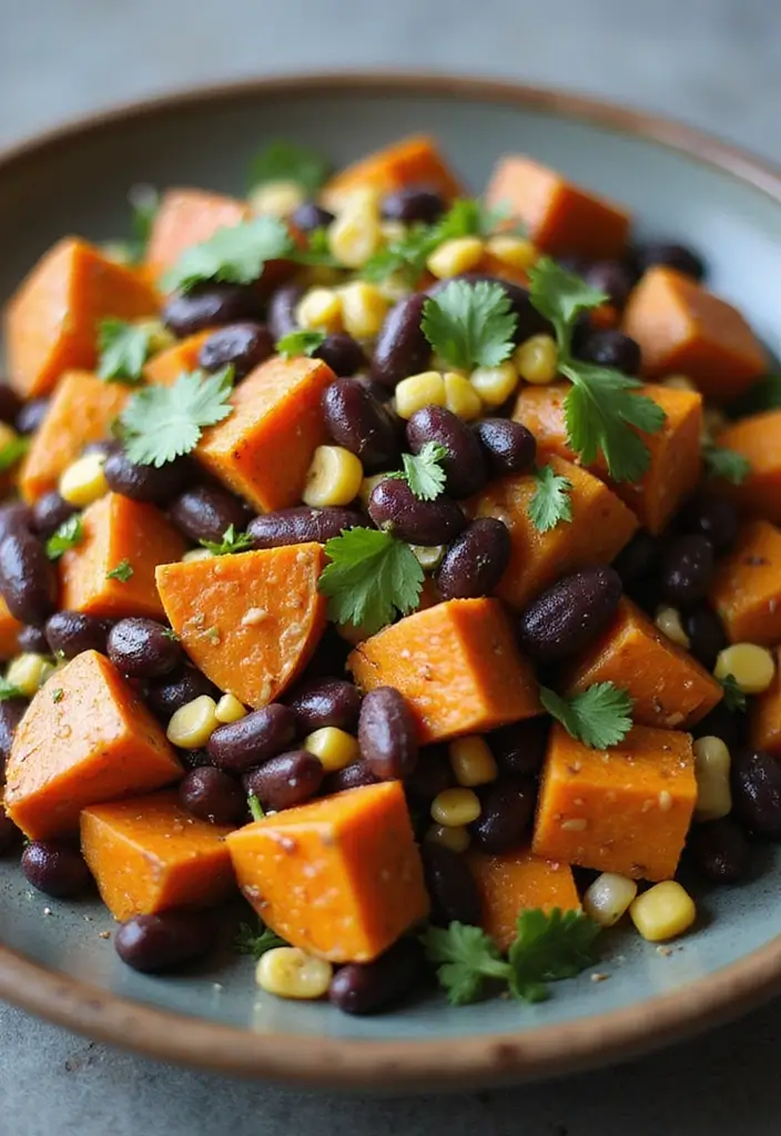 30 Salad Recipes with Italian Dressing Perfect for Summer Meals - 17. Sweet Potato and Black Bean Salad