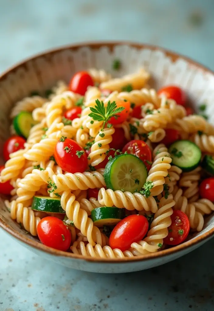 30 Salad Recipes with Italian Dressing Perfect for Summer Meals - 2. Zesty Pasta Salad