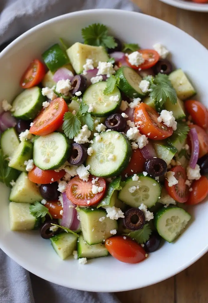 30 Salad Recipes with Italian Dressing Perfect for Summer Meals - 21. Greek Salad with Italian Dressing