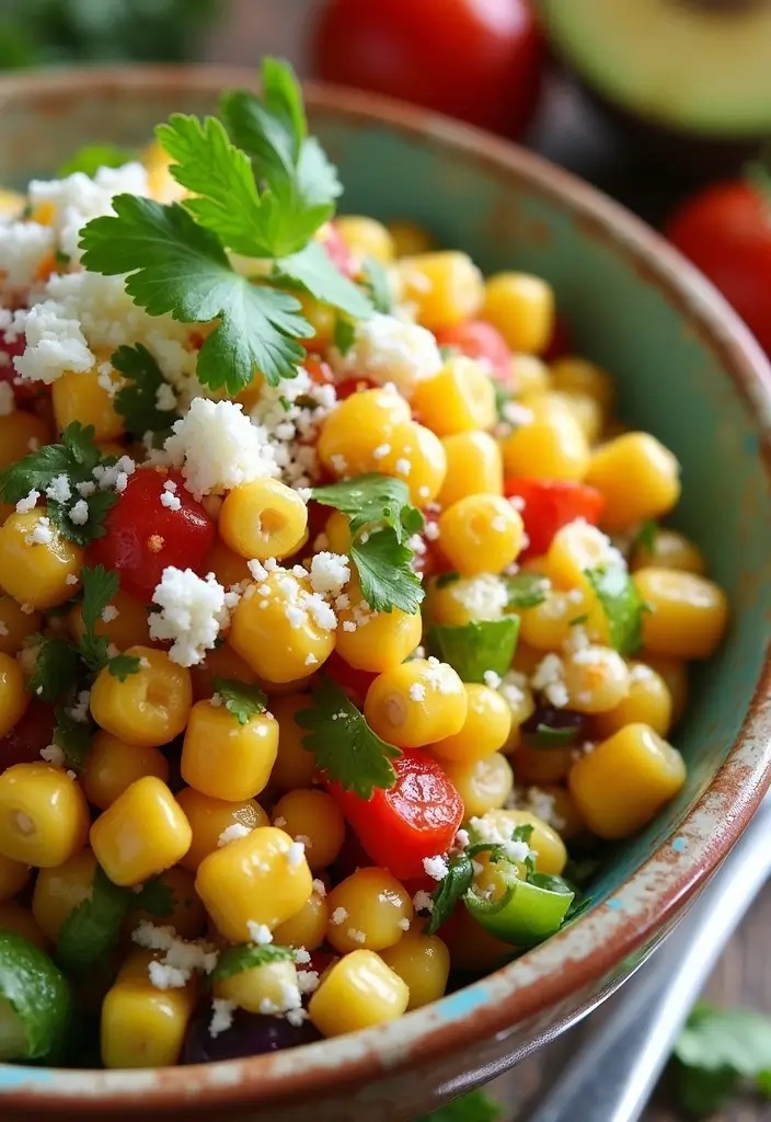 30 Salad Recipes with Italian Dressing Perfect for Summer Meals - 28. Mexican Street Corn Salad with Italian Dressing