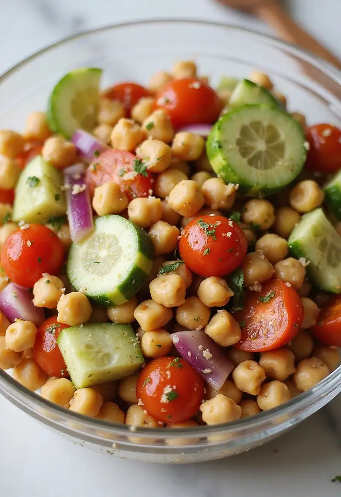 30 Salad Recipes with Italian Dressing Perfect for Summer Meals - 6. Italian Chickpea Salad