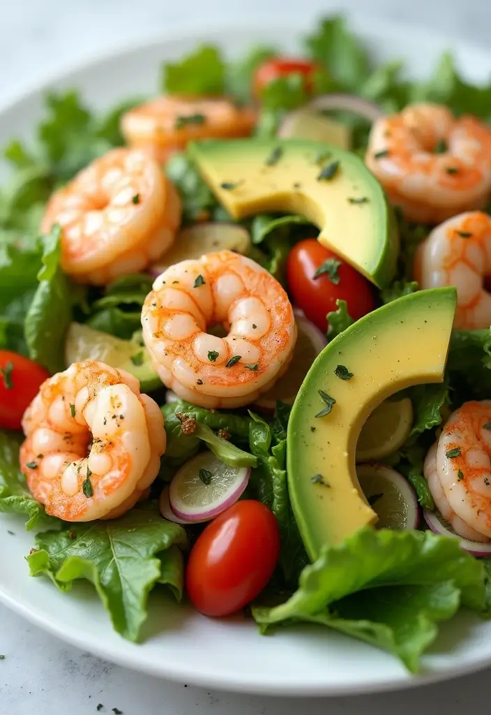 30 Salad Recipes with Italian Dressing Perfect for Summer Meals - 7. Shrimp and Avocado Salad