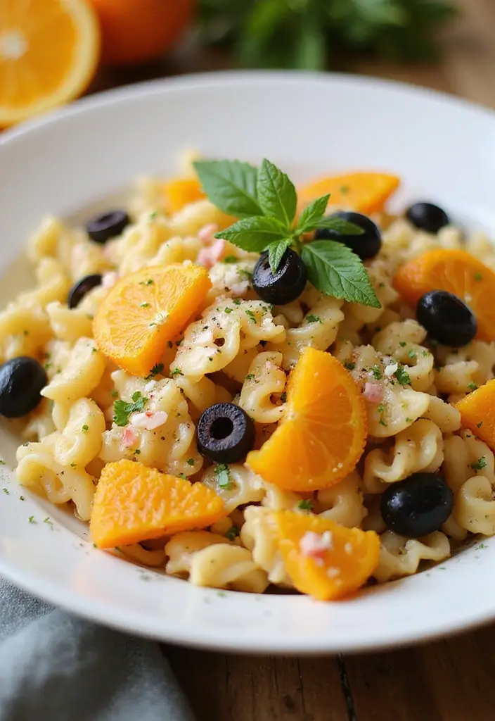 30 Zesty Italian Pasta Salad Recipes That Always Impress 15 30 Zesty Italian Pasta Salad Recipes That Always Impress - 15. Zesty Orange and Olive Pasta Salad