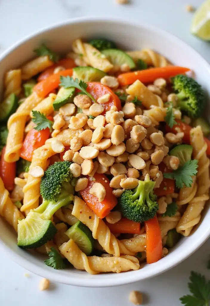 30 Zesty Italian Pasta Salad Recipes That Always Impress 20 30 Zesty Italian Pasta Salad Recipes That Always Impress - 20. Thai-Inspired Pasta Salad