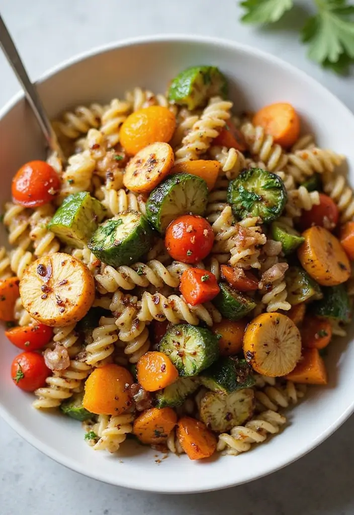 30 Zesty Italian Pasta Salad Recipes That Always Impress 5 30 Zesty Italian Pasta Salad Recipes That Always Impress - 5. Roasted Vegetable Pasta Salad