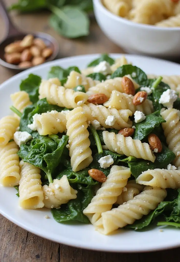 30 Zesty Italian Pasta Salad Recipes That Always Impress 9 30 Zesty Italian Pasta Salad Recipes That Always Impress - 9. Spinach and Feta Pasta Salad