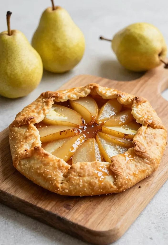 10 Brie Dessert Recipes for Sweet and Creamy Indulgence - 5. Caramelized Pear and Brie Galette 1