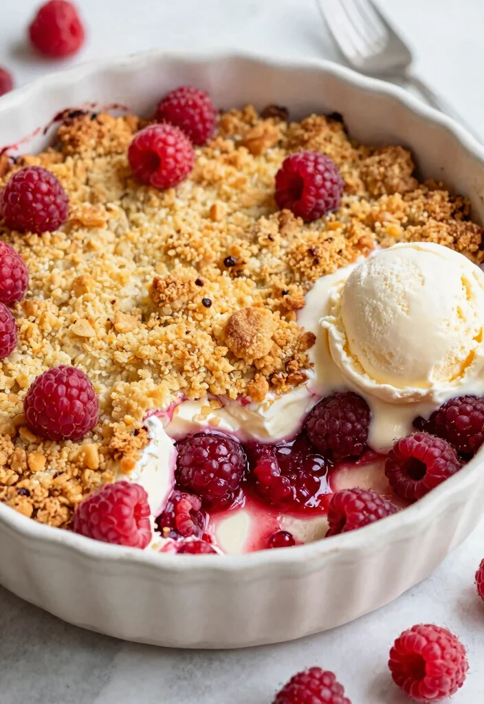 10 Brie Dessert Recipes for Sweet and Creamy Indulgence - 8. Raspberry Brie Crumble 1