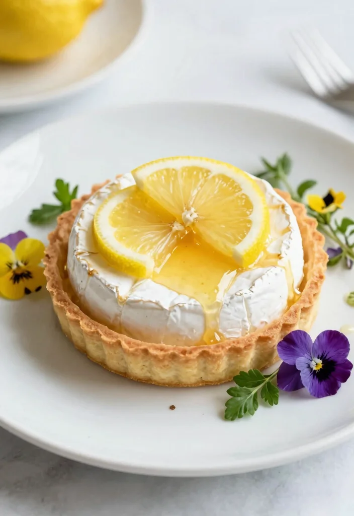 10 Brie Dessert Recipes for Sweet and Creamy Indulgence - 9. Lemon Honey Brie Tart 1