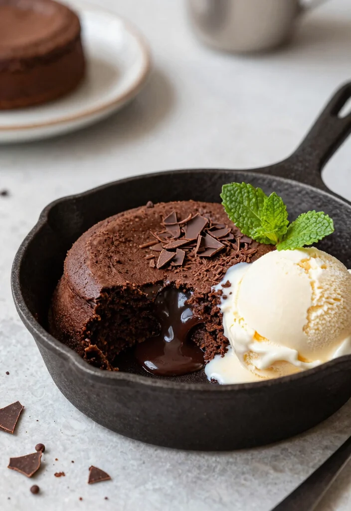 10 Cast Iron Skillet Dessert Recipes for Rustic Baking - 10. Chocolate Lava Cake 1