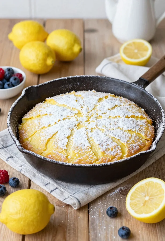 10 Cast Iron Skillet Dessert Recipes for Rustic Baking - 6. Skillet Lemon Cake 1