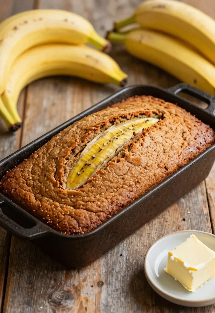 10 Cast Iron Skillet Dessert Recipes for Rustic Baking - 8. Skillet Banana Bread 1