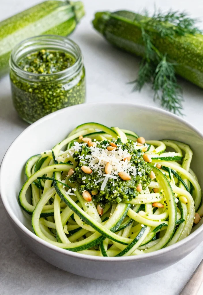 10 Dill Dinner Recipes for Light Herby Dishes 57 10 Dill Dinner Recipes for Light Herby Dishes - 6. Zucchini Noodles with Dill Pesto 1