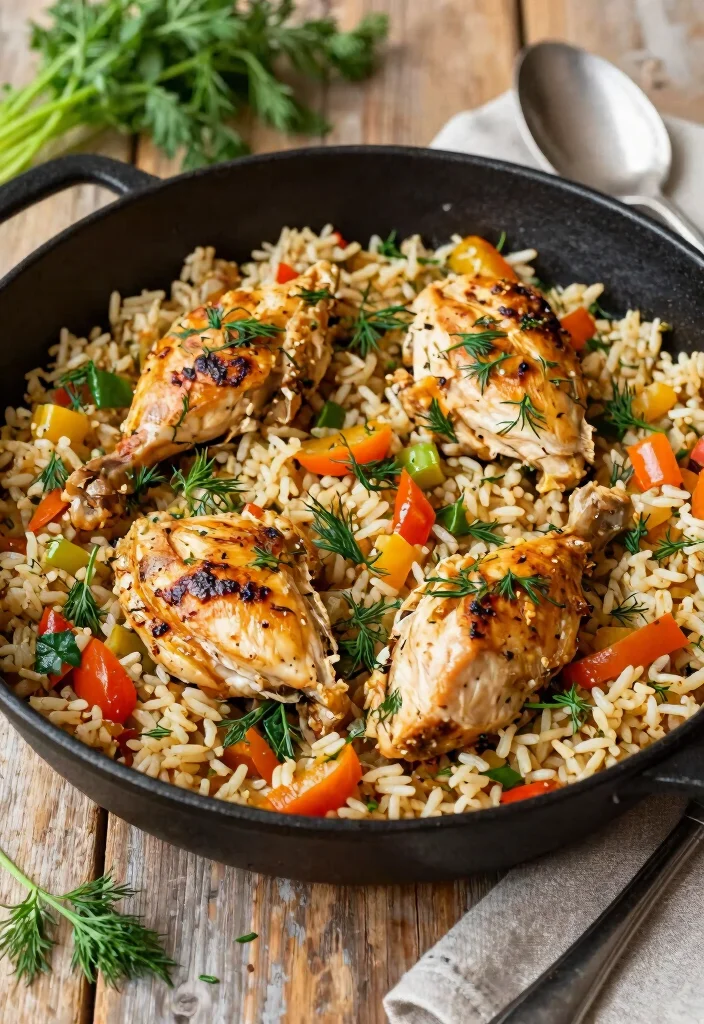 10 Dill Dinner Recipes for Light Herby Dishes 79 10 Dill Dinner Recipes for Light Herby Dishes - 8. Dill Chicken and Rice Skillet 1