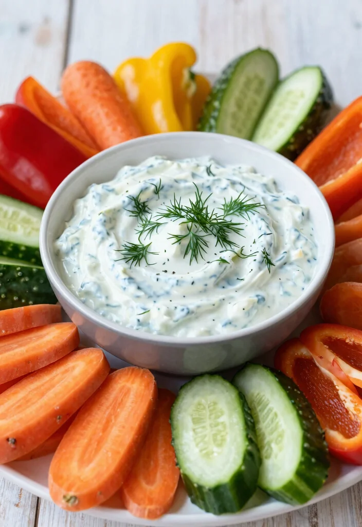 10 Dill Dinner Recipes for Light Herby Dishes 90 10 Dill Dinner Recipes for Light Herby Dishes - 9. Dill and Yogurt Dip with Veggies 1