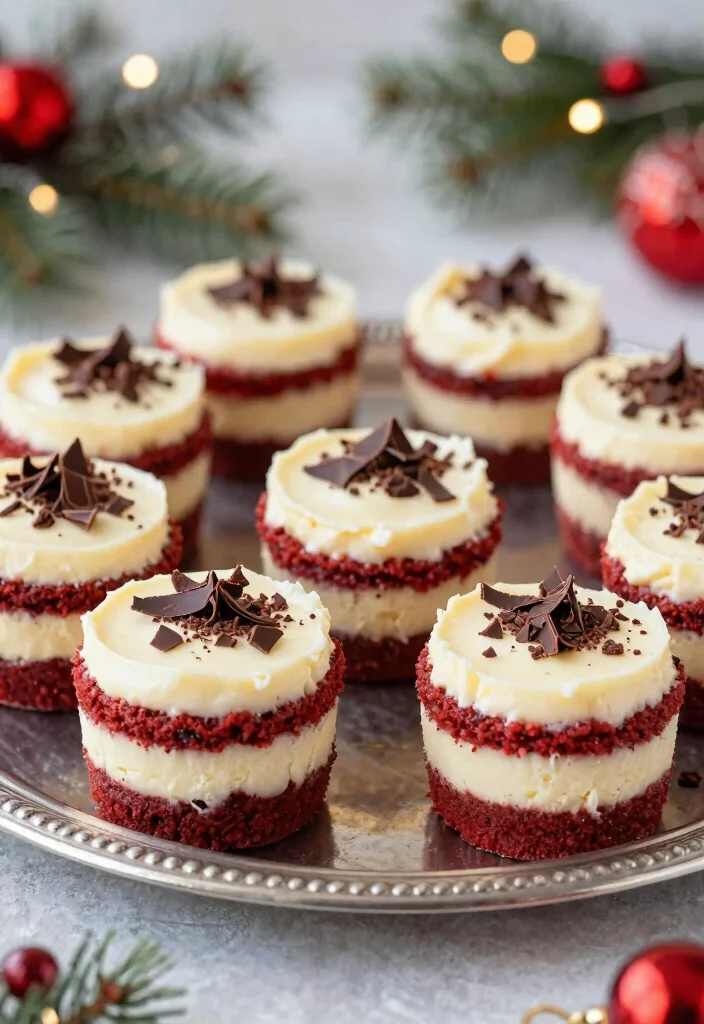 10 Easy Christmas Dessert Recipes Everyone Can Make - 7. Red Velvet Cheesecake Cups 1