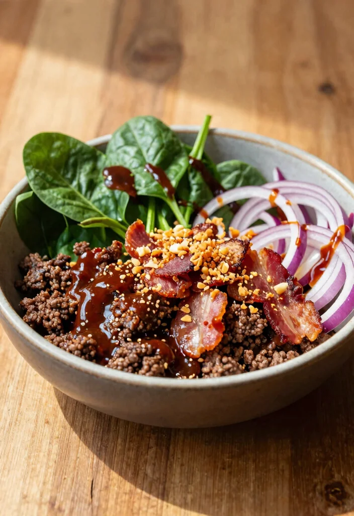 10 Keto Burger Bowl Recipes for Low Carb Comfort 2. BBQ Bacon Burger Bowl 0