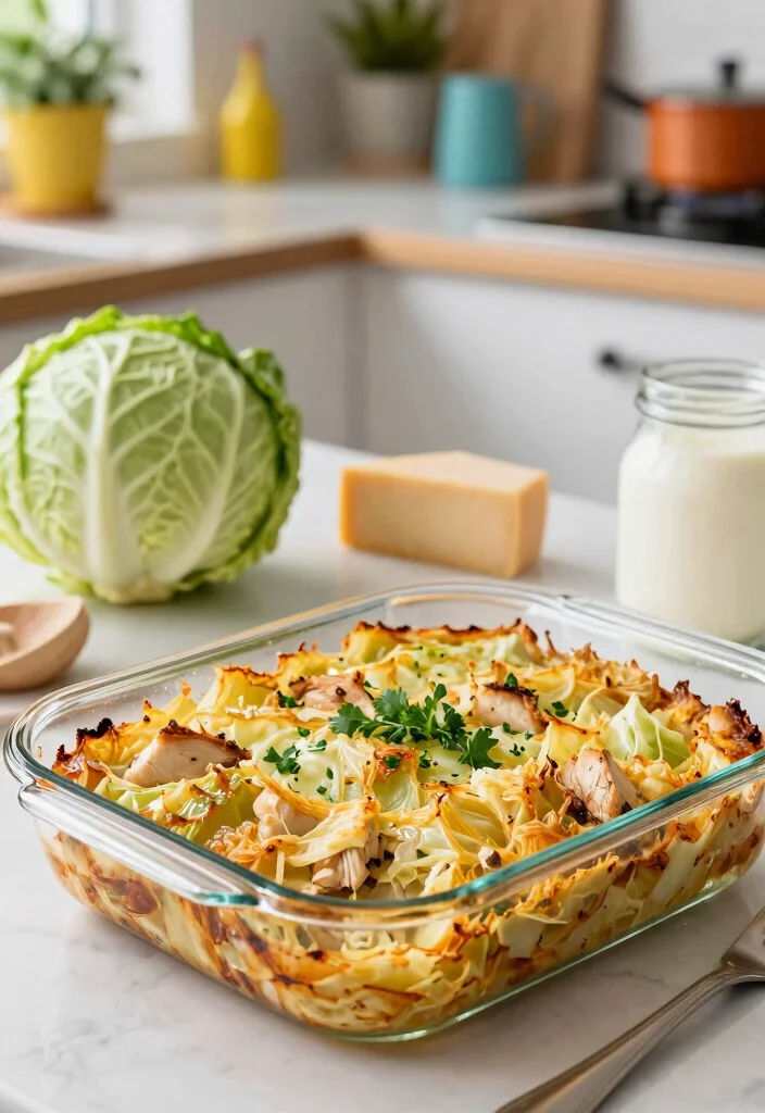 10 Keto Cabbage Casserole Recipes for Comfort Style Dinners 45 10 Keto Cabbage Casserole Recipes for Comfort Style Dinners - 5. Keto Cabbage and Chicken Casserole 1