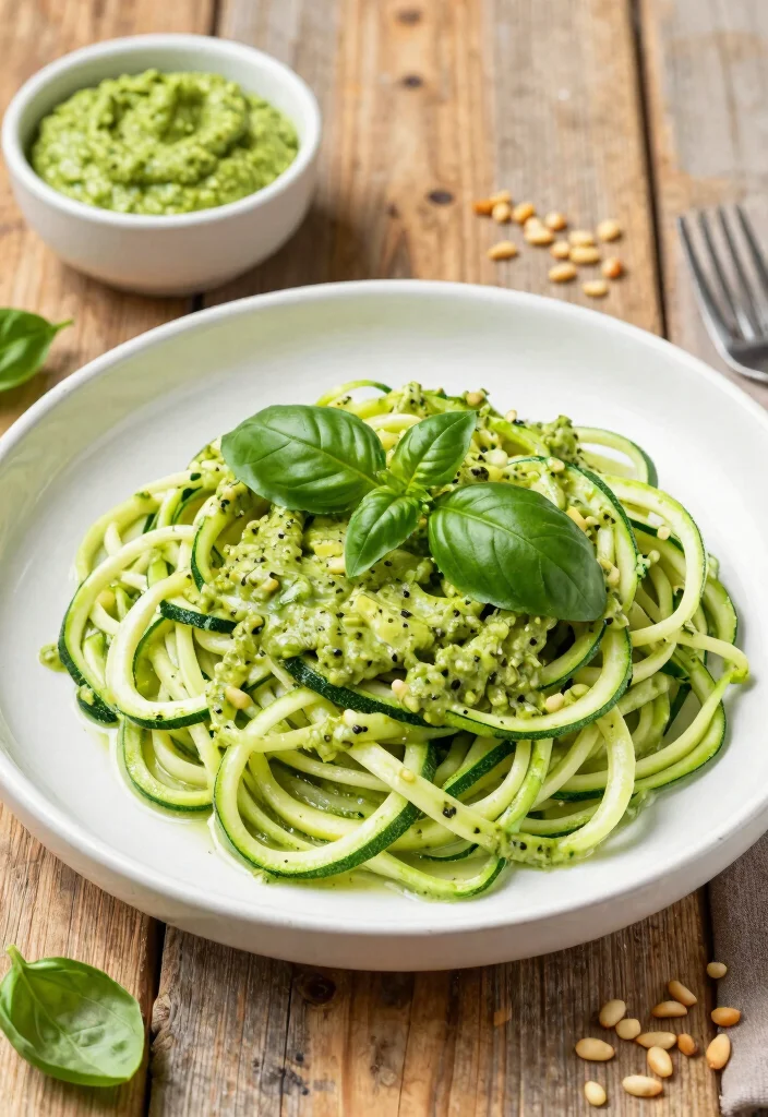10 Keto Date Night Recipes for Special Low Carb Meals 1 10 Keto Date Night Recipes for Special Low Carb Meals - 1. Zucchini Noodles with Creamy Avocado Pesto 1