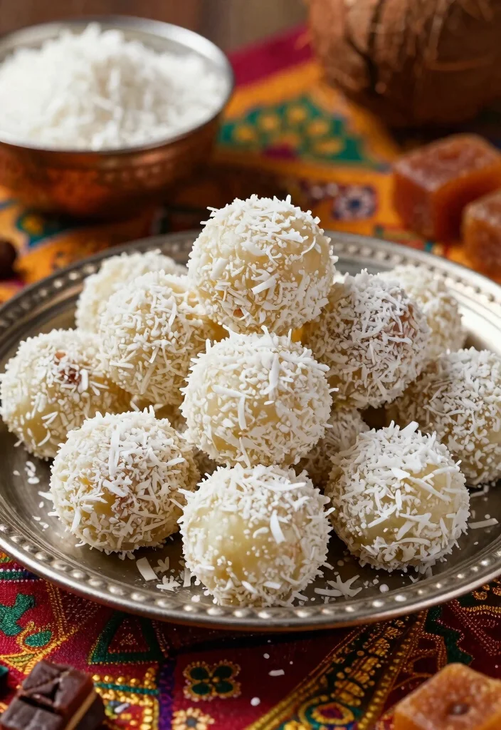 10 Quick Indian Dessert Recipes for Fast Homemade Sweets - 1. Coconut Ladoo 1
