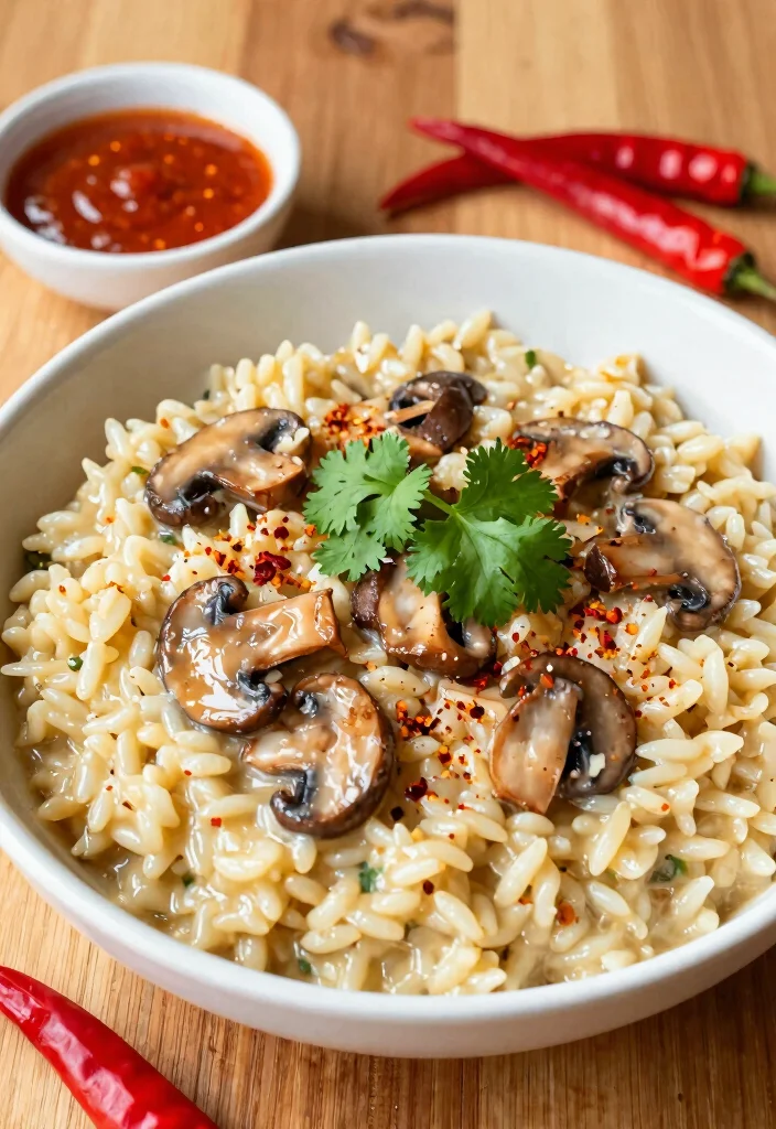 10 Vegan Mushroom Risotto Recipes for Creamy Plant Based Comfort - 5. Spicy Vegan Mushroom Risotto 1